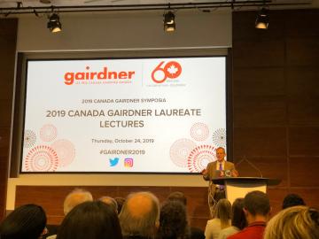 PIcture of a slide saying 2019 Canada Gairdner Laureate Lecture